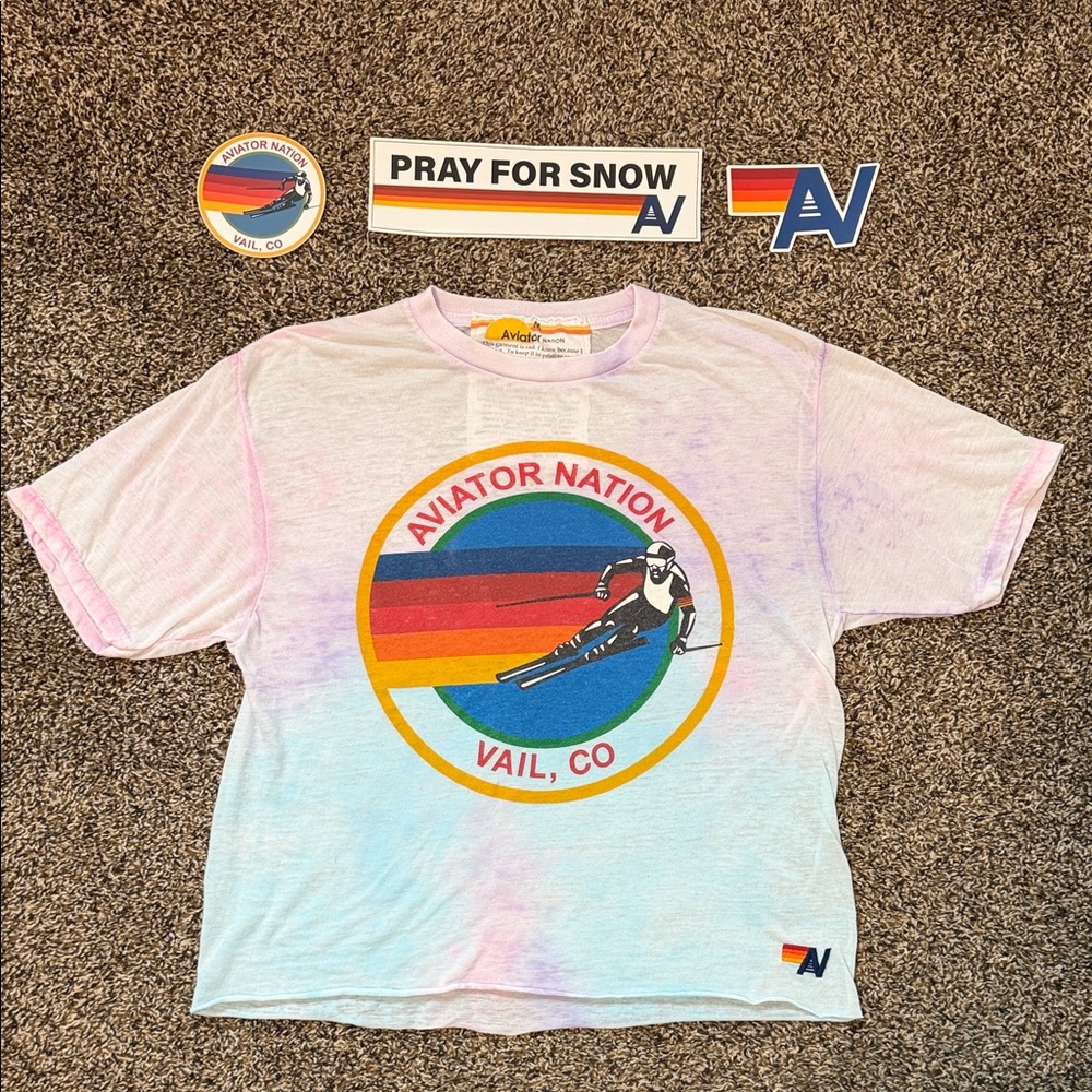 Aviator Nation Boyfriend Tee - Vail, CO - Medium